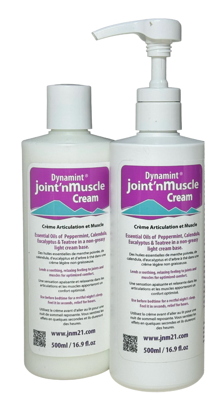 2x DYNAMINT JOINT MUSCLE CREAM 500ML w/lotion pump.